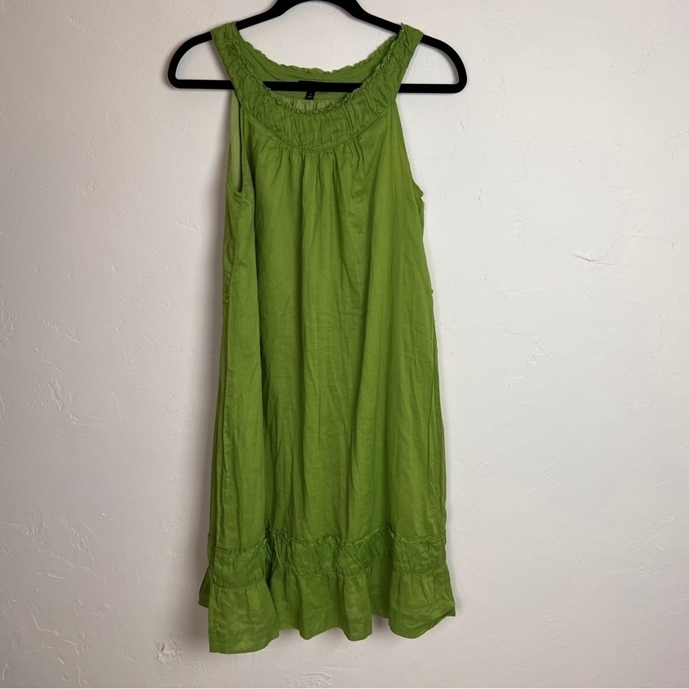 Talbots tank dress green fully lined size 4
